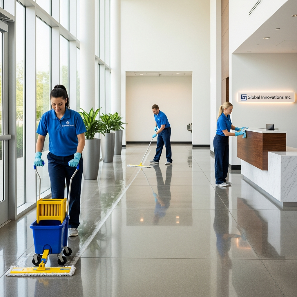Professional office lobby cleaning by Ace Cleaning Experts