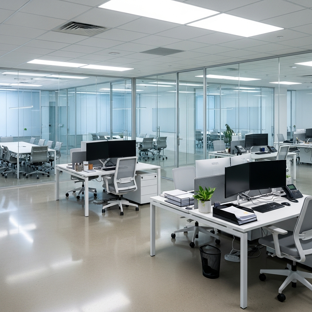 Sparkling clean modern office space