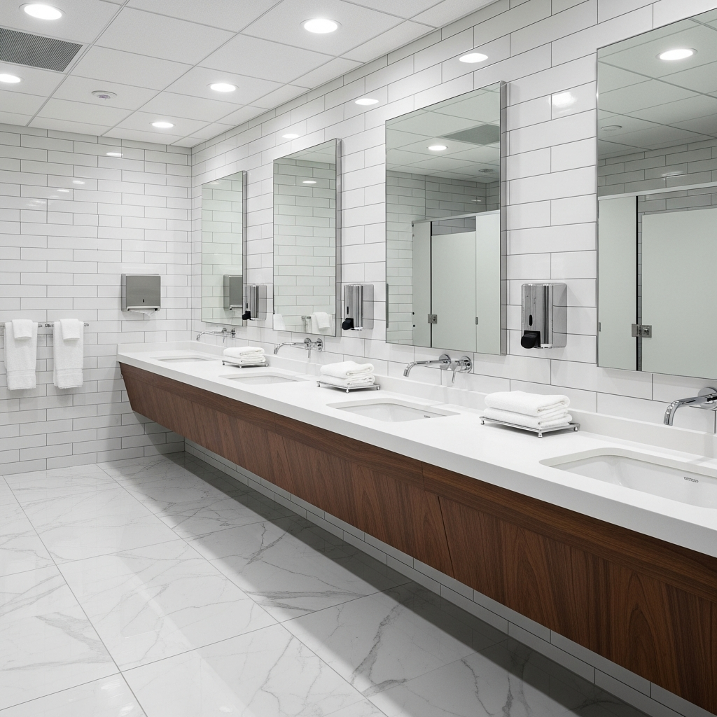 Commercial bathroom deep cleaning